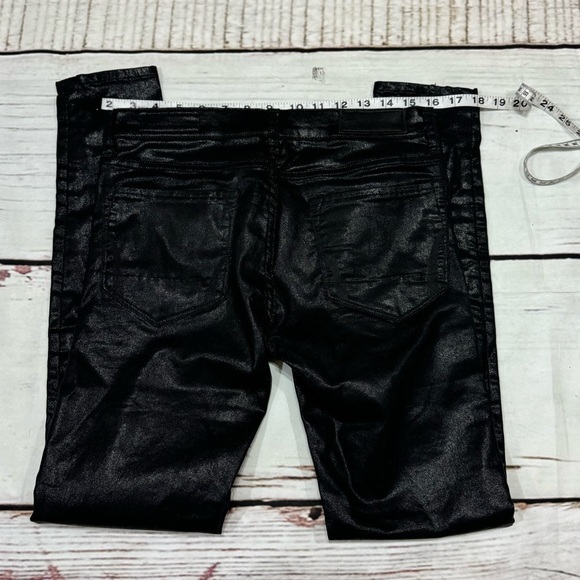 ALLSAINTS SPITALFIELDS women’s cigarette skinny jeans in size 28 Shiny Black EUC - Picture 9 of 16